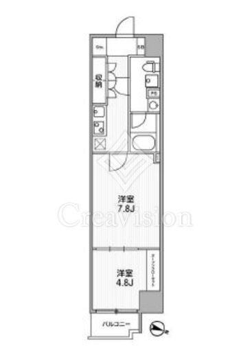 ベルシード板橋本町プレミアⅡ　706号室　間取り