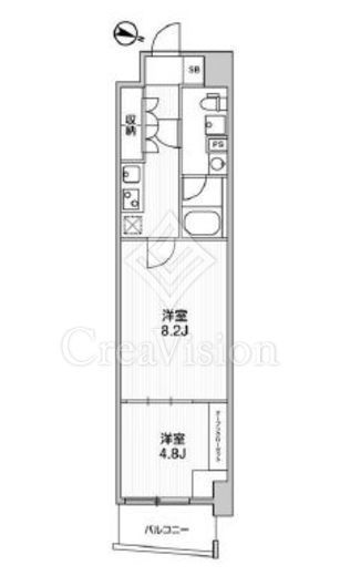 ベルシード板橋本町プレミアⅡ　902号室　間取り
