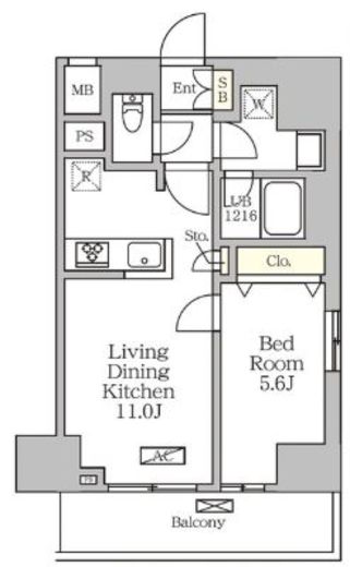 コートレジデンス南大塚　1006号室　間取り