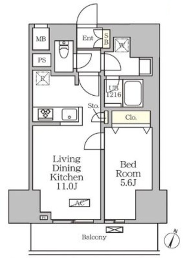 コートレジデンス南大塚　1205号室　間取り