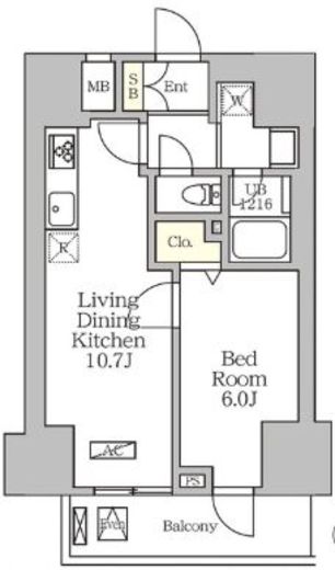 コートレジデンス南大塚　404号室　間取り