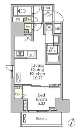 コートレジデンス南大塚　803号室　間取り