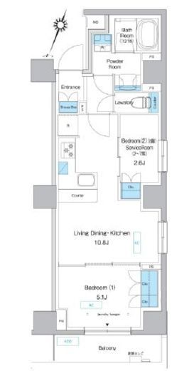 プレディアコート板橋　205号室　間取り