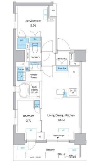 プレディアコート板橋　301号室　間取り