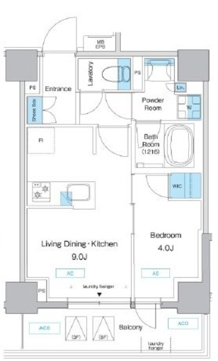 プレディアコート板橋　302号室　間取り