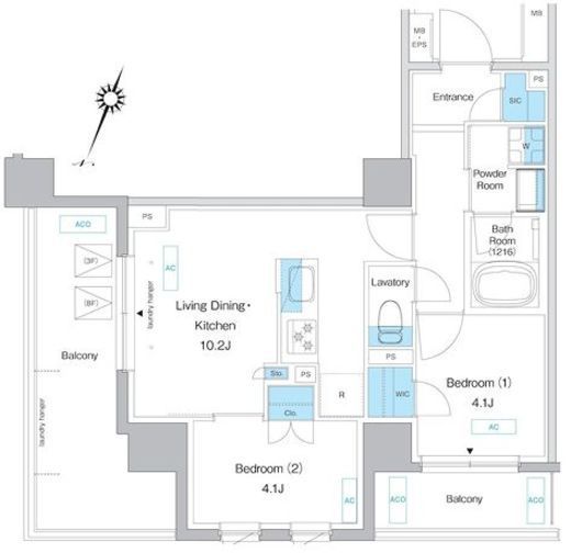 プレディアコート板橋　403号室　間取り