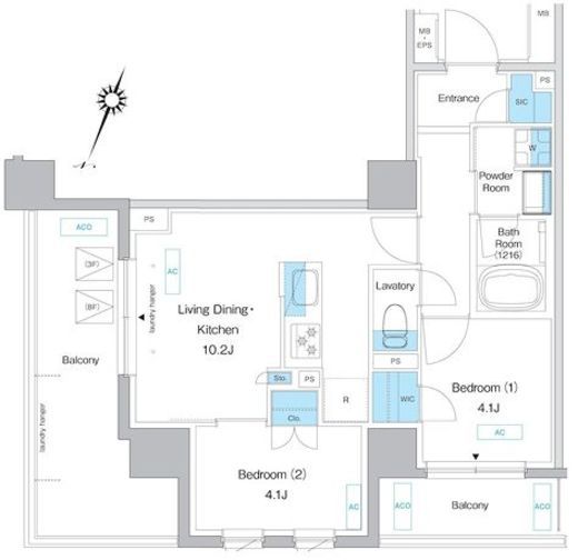 プレディアコート板橋　503号室　間取り