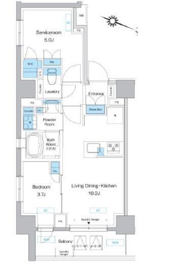 プレディアコート板橋　601号室　間取り
