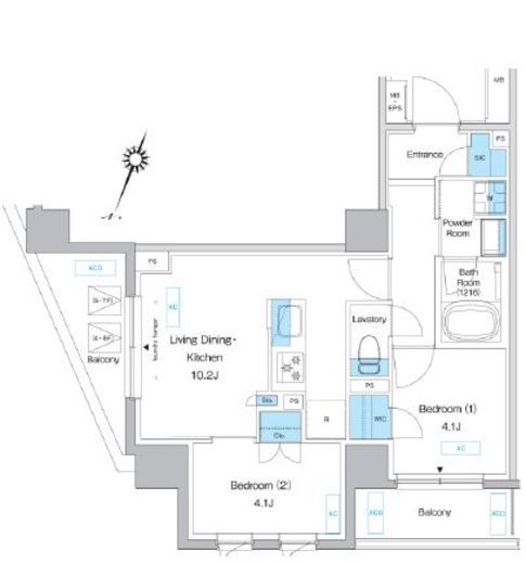 プレディアコート板橋　603号室　間取り