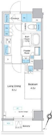 プレディアコート板橋　704号室　間取り