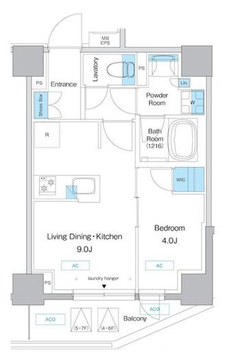 プレディアコート板橋　802号室　間取り