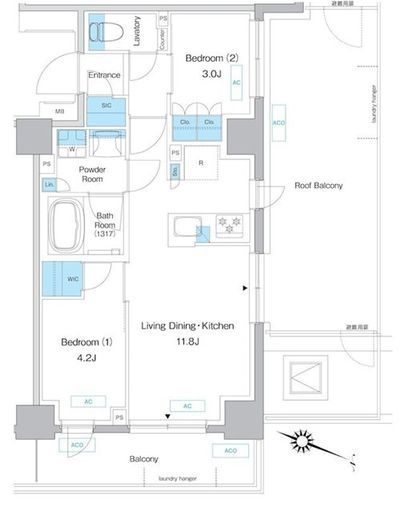 プレディアコート板橋　902号室　間取り