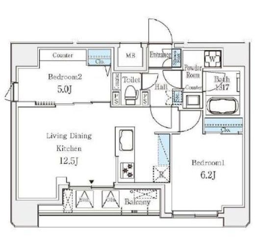 クラリティア文京湯島　801号室　間取り
