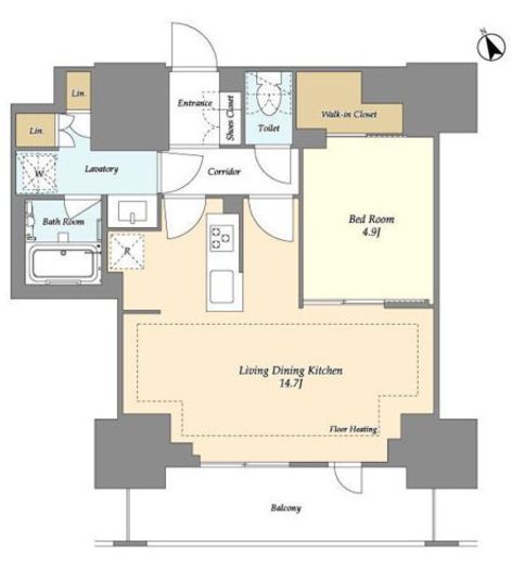 オアーゼ日暮里レジデンス　1011号室　間取り