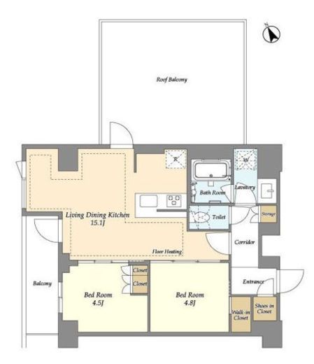 オアーゼ日暮里レジデンス　1103号室　間取り