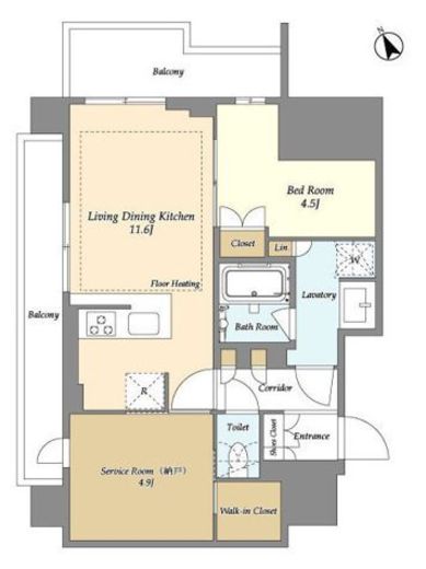 オアーゼ日暮里レジデンス　1111号室　間取り