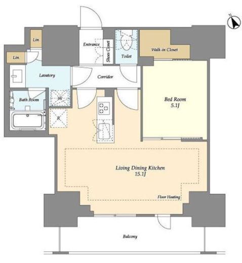 オアーゼ日暮里レジデンス　242号室　間取り