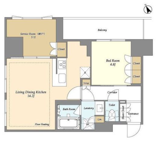 オアーゼ日暮里レジデンス　348号室　間取り