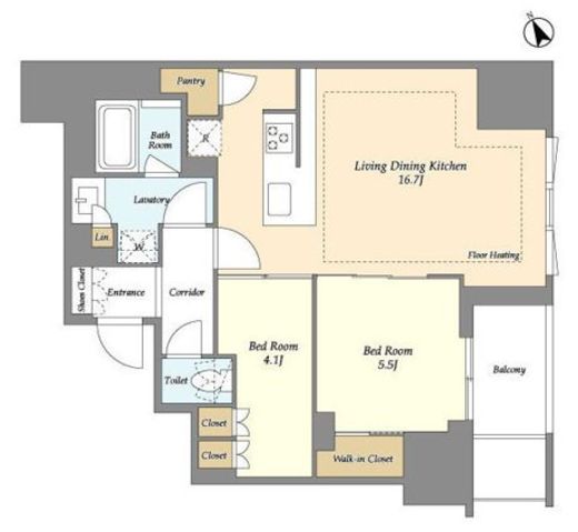 オアーゼ日暮里レジデンス　614号室　間取り