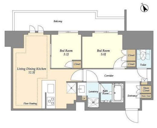 オアーゼ日暮里レジデンス　819号室　間取り