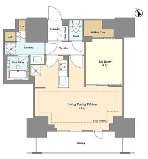 オアーゼ日暮里レジデンス　1109号室　間取り