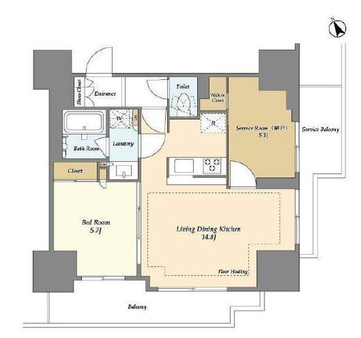 オアーゼ日暮里レジデンス　715号室　間取り