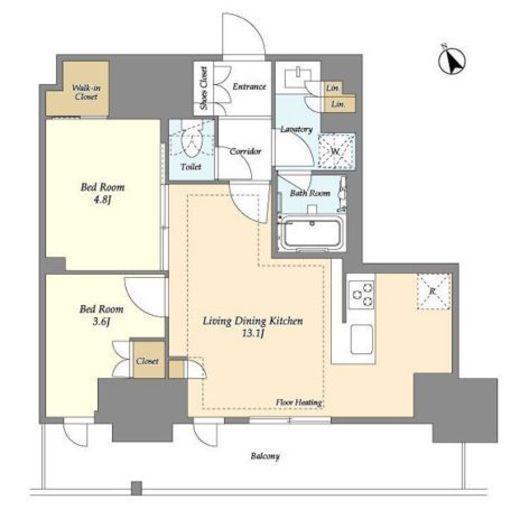 オアーゼ日暮里レジデンス　914号室　間取り