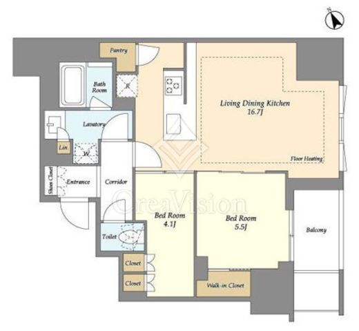 オアーゼ日暮里レジデンス　714号室　間取り