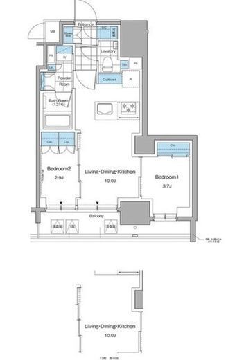ルフォンプログレ本郷三丁目　1004号室　間取り
