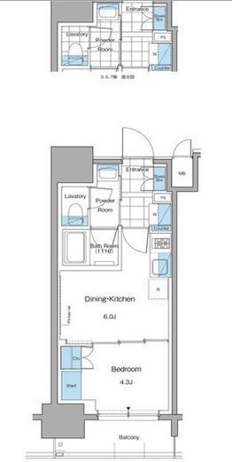 ルフォンプログレ本郷三丁目　202号室　間取り