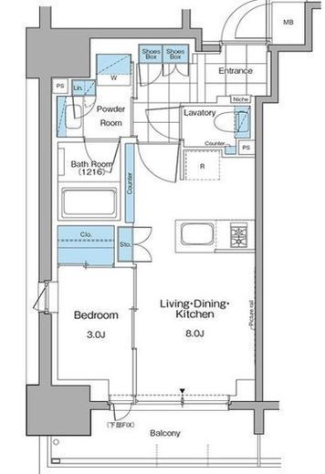 ルフォンプログレ本郷三丁目　704号室　間取り