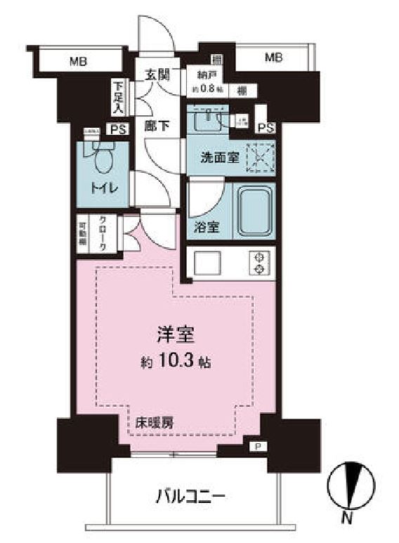 パークリュクス西新宿　904号室　間取り