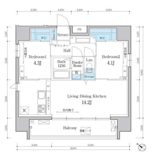 デュオメゾン文京白山　1001号室　間取り