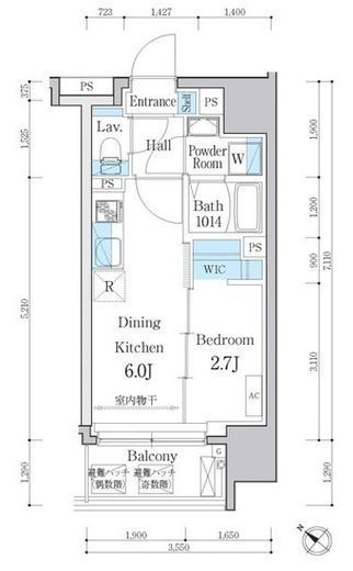 デュオメゾン文京白山　702号室　間取り