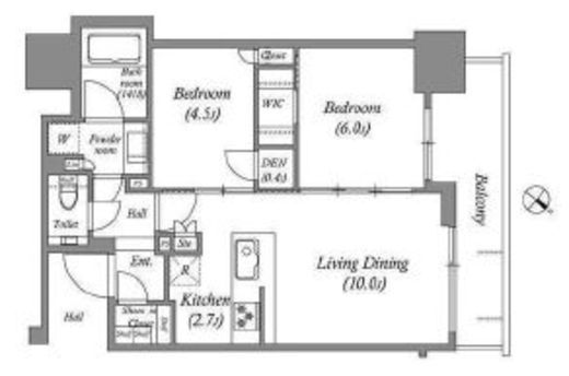 シティタワー千住大橋　3113号室　間取り