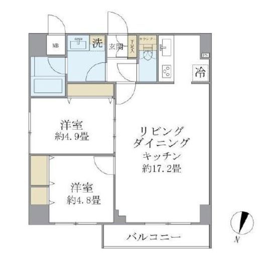 エレミ本蓮沼　210号室　間取り