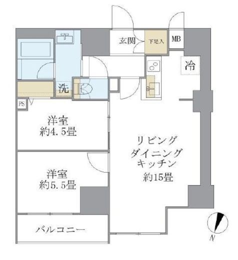 エレミ本蓮沼　501号室　間取り