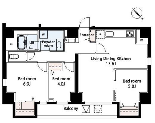 Dear WAN Court 王子飛鳥山　802号室　間取り
