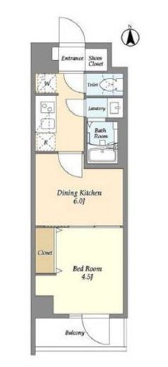 グランカーサ尾久　304号室　間取り