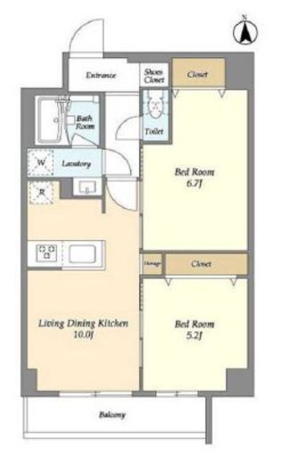 グランカーサ尾久　606号室　間取り
