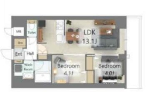 S-RESIDENCE王子enable (エスレジデンス王子イネーブル)　503号室　間取り