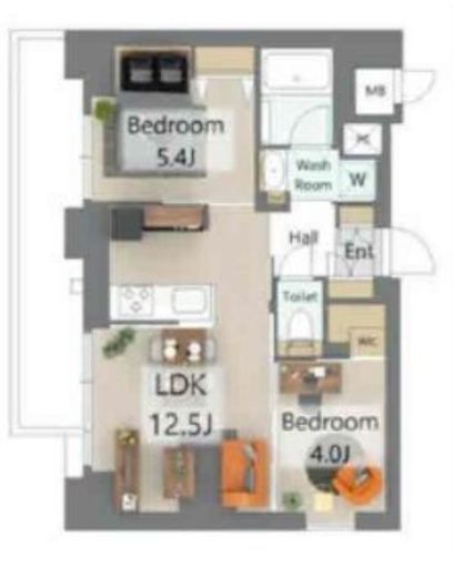S-RESIDENCE王子enable (エスレジデンス王子イネーブル)　702号室　間取り