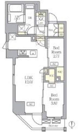 アジールコート王子　403号室　間取り