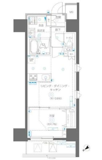 アルファレジデンシア南千住　1003号室　間取り