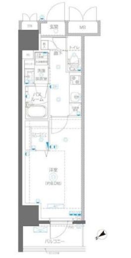 アルファレジデンシア南千住　1105号室　間取り