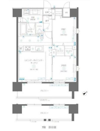 アルファレジデンシア南千住　1301号室　間取り