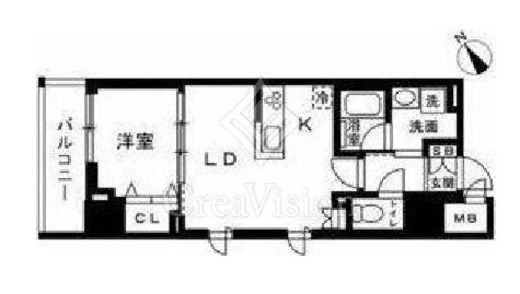 アルファレジデンシア南千住　1403号室　間取り