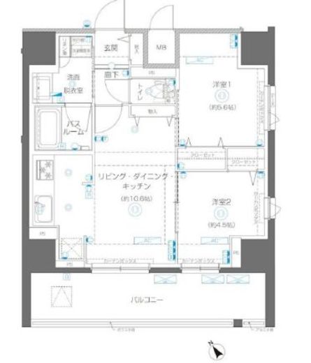 アルファレジデンシア南千住　1508号室　間取り