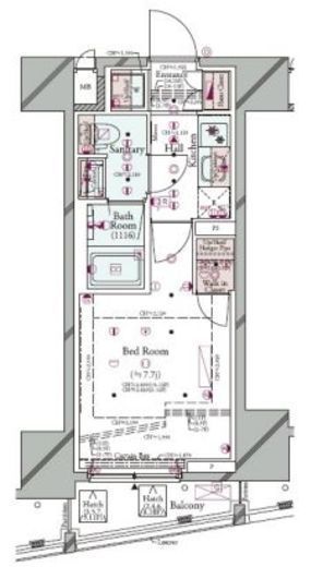 コンシェリア東京 HIGASHIJUJO RESIDENCE　4F2号室　間取り