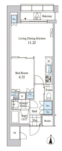 パトリス神保町　301号室　間取り